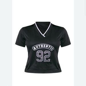 Y2K Black Authentic 92 V-Neck Jersey